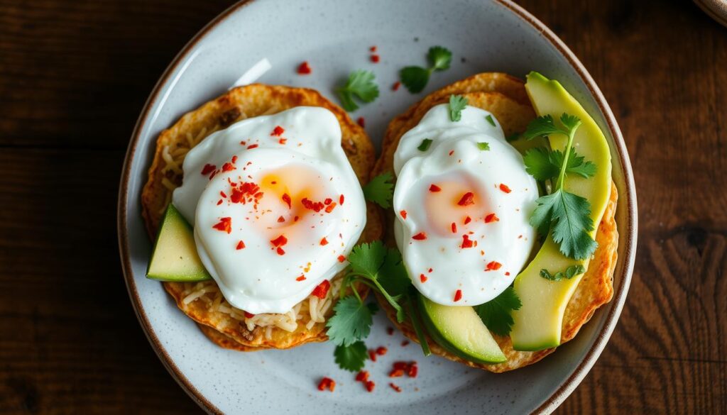 Tostadas con huevo y aguacate