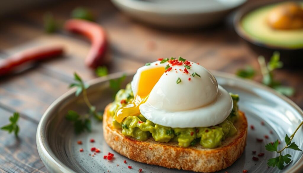 Tostadas de aguacate y huevo pochado