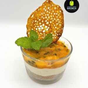 Mango Passion Fruit Cheesecake - Pistachio Coffee Brunch