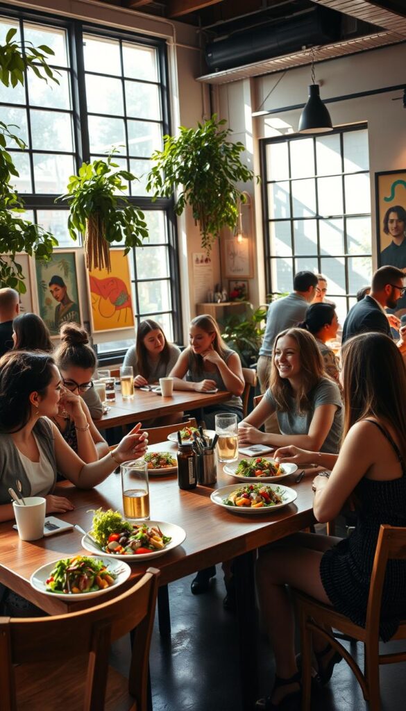 Ambiente social en locales de brunch