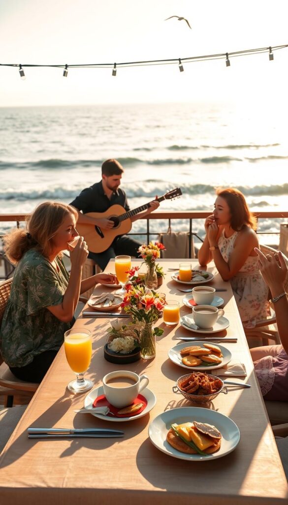 ambiente relajado brunch con música