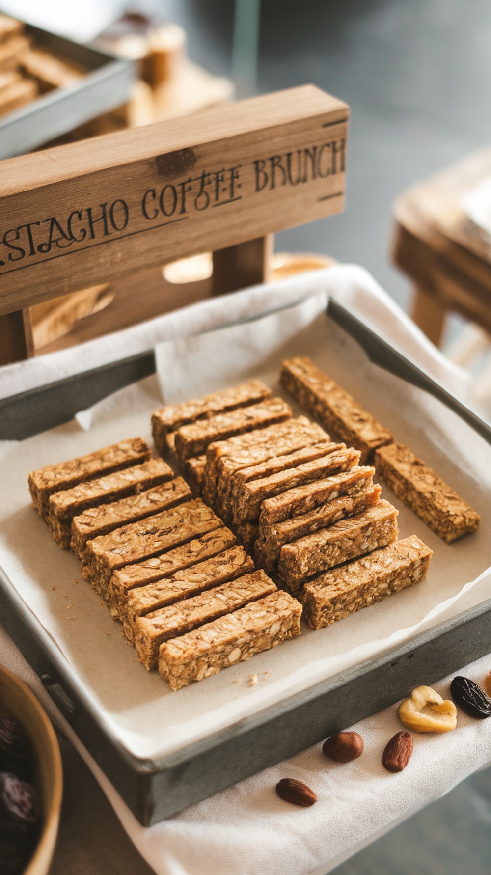 Barritas energéticas de avena y miel en un plato, listas para disfrutar.