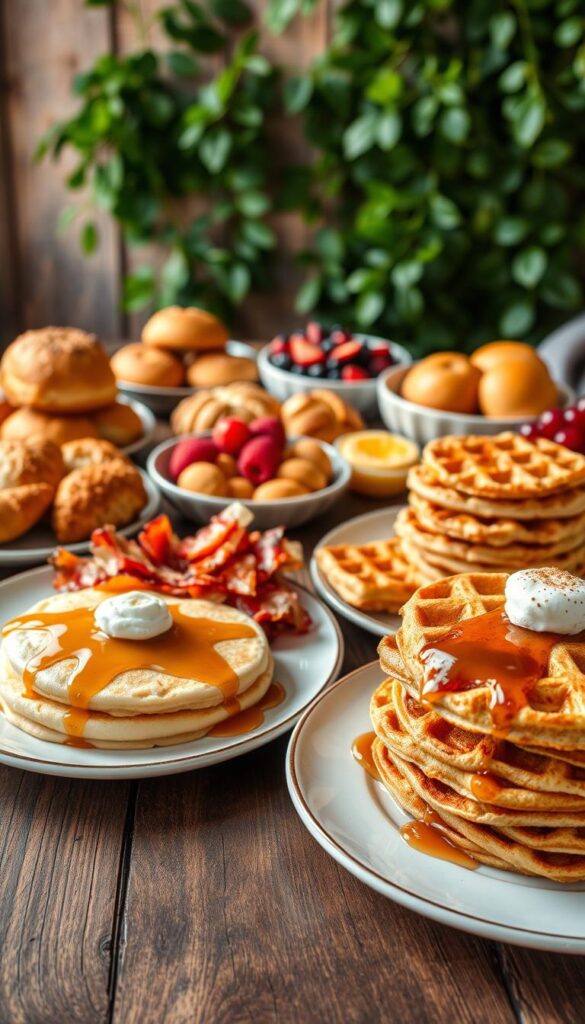 variedad de platos brunch